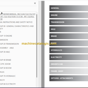 Manitou MT 932 100D ST3B S1 Repair Manual