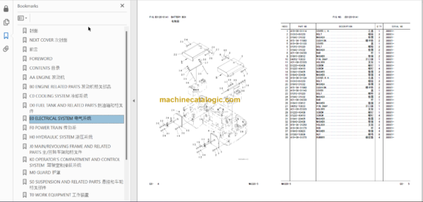 Komatsu WA320-5 Wheel Loader Parts Book WA320-30001 And Up