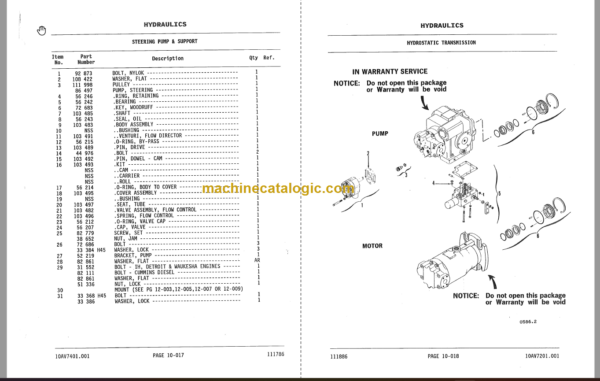 Komatsu S5-8A S8-10.5A Tandem Roller Parts Book