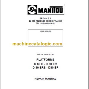 Manitou D 80 PLATFORMS Repair Manual