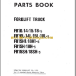 Komatsu FB10(L)(H(1)) 14 15 18-5 Parts Book