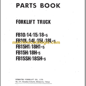 Komatsu FB10(L)(H(1)) 14 15 18-5 Parts Book