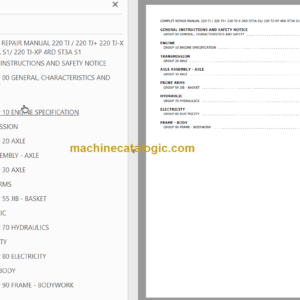 Manitou 220 TJ REPAIR MANUAL