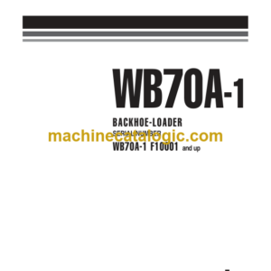 Komatsu WB70A-1 Backhoe Loader Parts Book