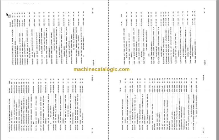 Komatsu PC200-6 PC200LC-6 Hydraulic Excavator Parts Book