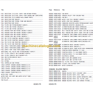 Komatsu HD465-7R Dump Truck Parts Book