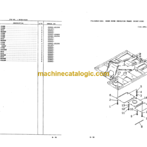 Komatsu PC200-6 PC200LC-6 Hydraulic Excavator Parts Book J20001 and up