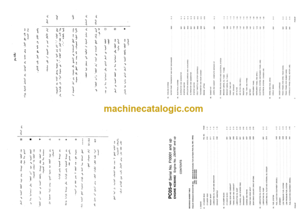 Komatsu PC05-6F Hydraulic Excavator Parts Catalog