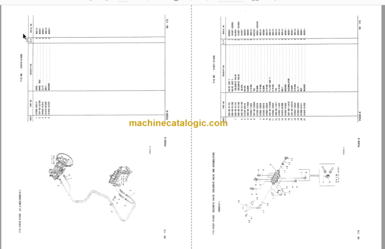 Komatsu PC200-6 PC200LC-6 Hydraulic Excavator Parts Book