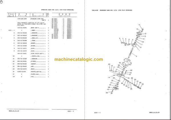 Komatsu FB10(L)(H(1)) 14 15 18-5 Parts Book