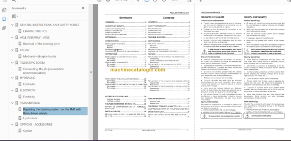 Manitou TMT 320-3 REPAIR MANUAL