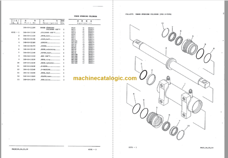 Komatsu FB10(L)(H(1)) 14 15 18-5 Parts Book