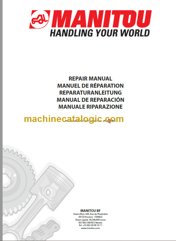 Manitou TMT 322 REPAIR MANUAL