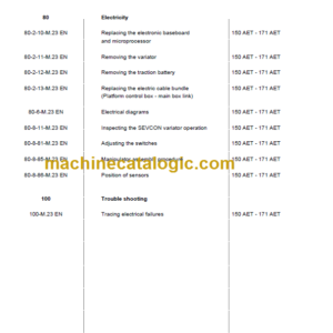 Manitou 150 AET PLATFORMS REPAIR MANUAL