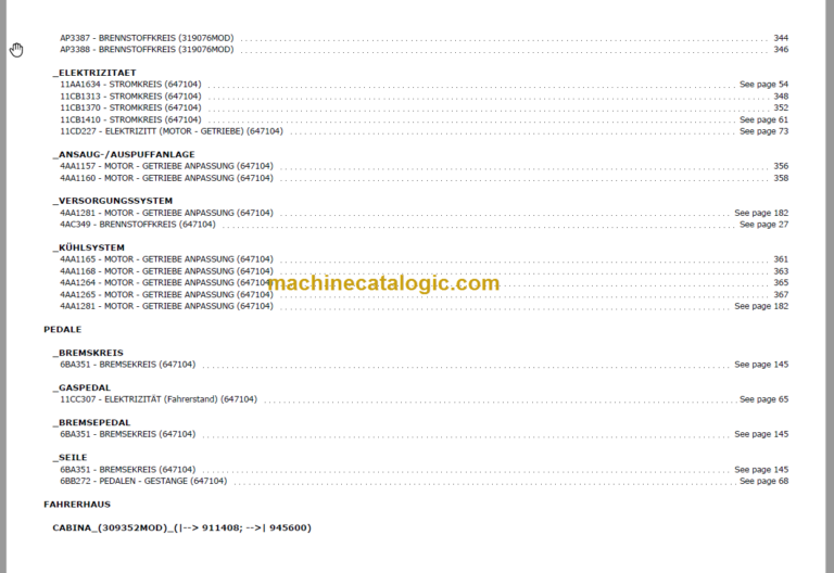 Manitou MT 835 ST3B Parts Catalogue