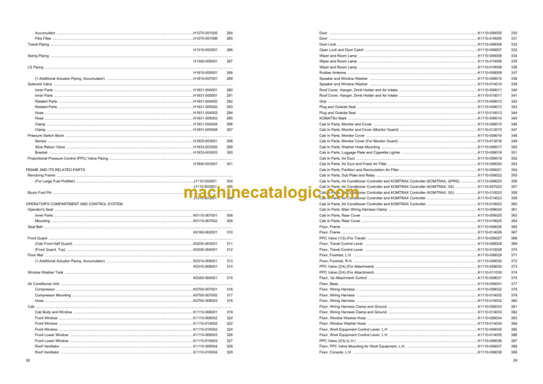 Komatsu PC350-8M0 Hydraulic Excavator Parts Book