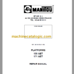 Manitou 171 AET PLATFORMS REPAIR MANUAL