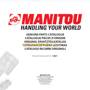 Manitou MT 625 H COMFORT ST3B Parts Catalogue