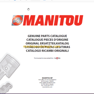 Manitou MT 625 TURBO S1 E3 Parts Catalogue