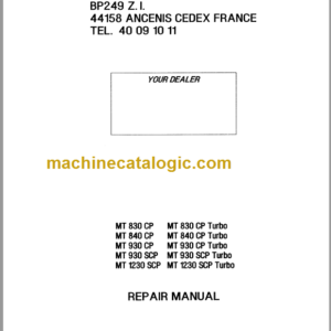 Manitou MT 830CP T Repair Manual