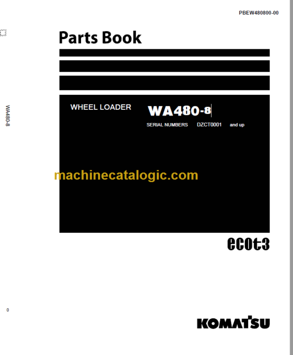 Komatsu WA480-8 Wheel Loader Parts Book