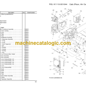 Komatsu PC120-8 SAA4D95LE-5D Parts Book