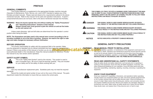 Komatsu D155-7 Product Manual