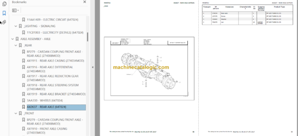 Manitou MT 625 TURBO S1 E3 Parts Catalogue