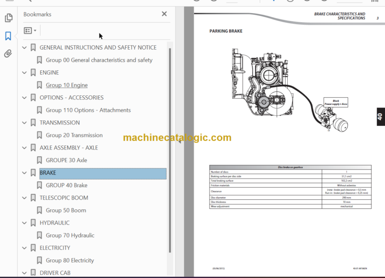 Manitou MT 1440 ST3B Repair Manual