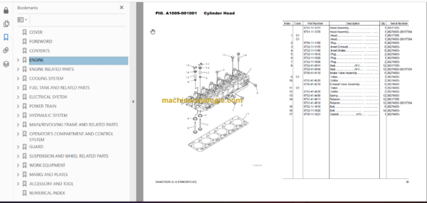 Komatsu WA320-5 Wheel Loader Parts Book