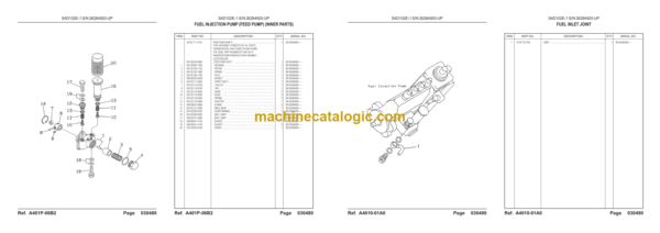 Komatsu PC100F-6Z SN J40001-UP Parts Book