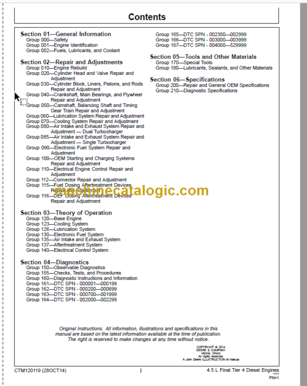 Manitou Motor 4045 PWL-PSS Repair Manual