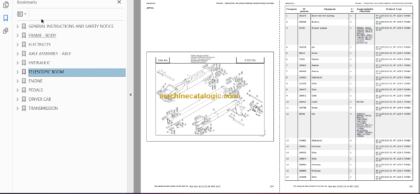 Manitou MT 1235 Genuine Parts Catalogue