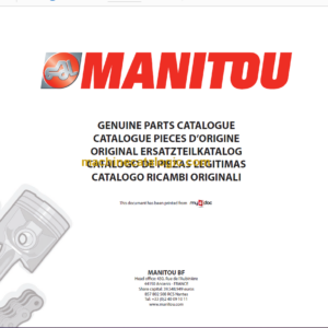 Manitou MT 1030 EASY 75D ST3B S1 Parts Catalogue