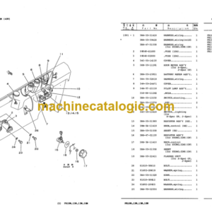 Komatsu FB10M FB13M-2 FB15M FB18M-2 Parts Book