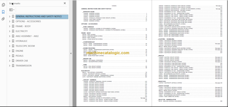 Manitou MT 732 SB E2 Parts Catalogue