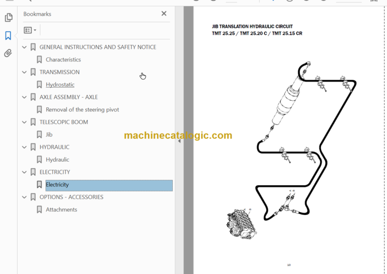 Manitou TMT 25.25 25.20 25.15 Series 1-E2 Repair Manual FR