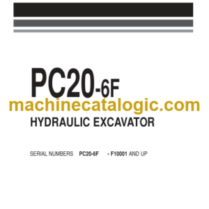 Komatsu PC20-6F Hydraulic Excavator Parts Book