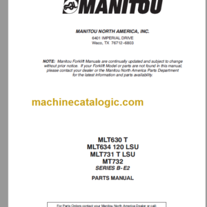 Manitou MT 732 Parts Manual