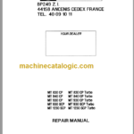 Manitou MT 930CP-SCP T Repair Manual
