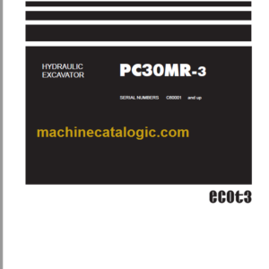 Komatsu PC30MR-3 Hydraulic Excavator Parts Book