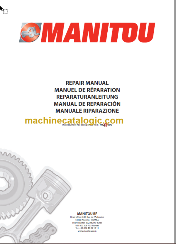 Manitou MT 1440 A ST3B Repair Manual
