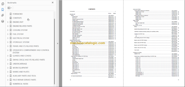 Komatsu PC30MR-3 Hydraulic Excavator Parts Book