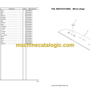 Komatsu WA470-6R Wheel Loader Parts Book DZAS0003 and Up