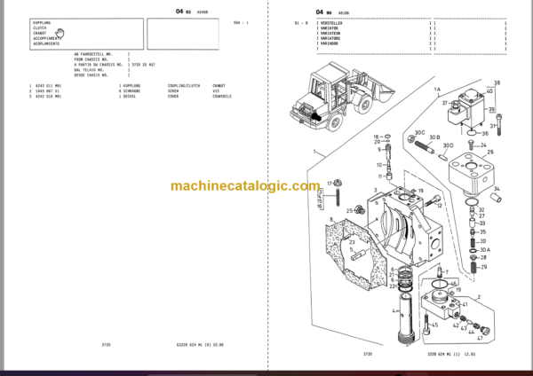 Komatsu 20F Parts Book