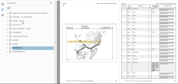 Manitou MT 932 SB E2 Parts Catalogue