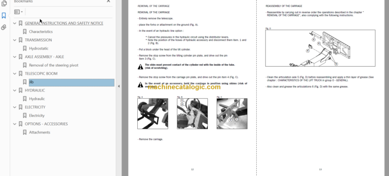 Manitou TMT 25.25 TMT 25.20 SR Serie 1-E2 Repair Manual