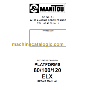 Manitou 80 ELX REPAIR MANUAL