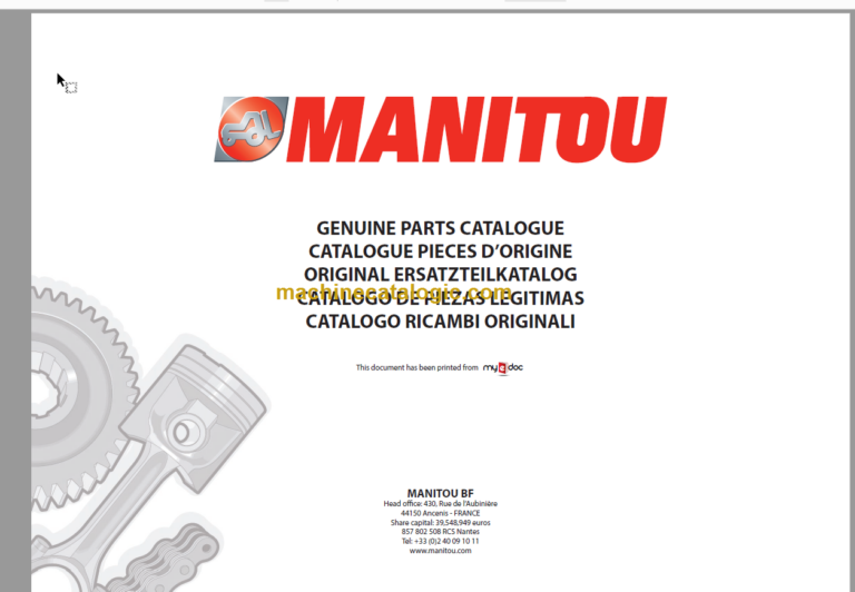 Manitou MT-X 1440 A E3 Parts Catalogue