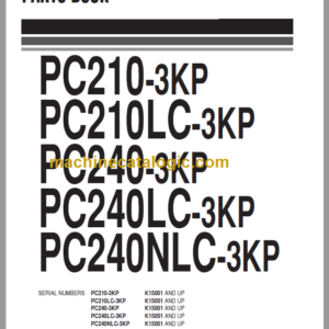 Komatsu PC210-3KP PC210LC-3KP PC240(LC)-3KP PC240NLC-3KP Parts Book